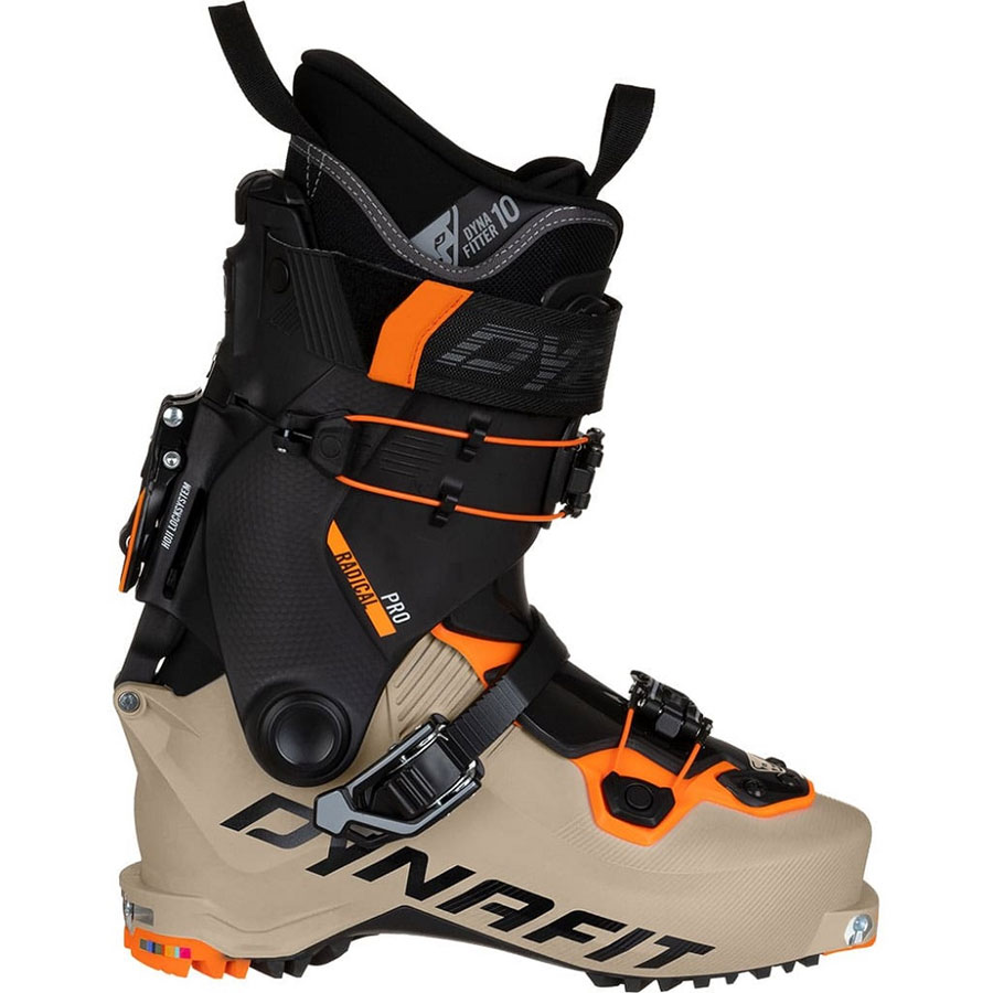 ski touring boots DYNAFIT Radical Pro Rock khaki/fluo orange